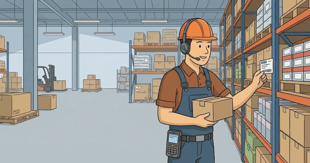 Иллюстрация оператора, использующего голосовой сбор