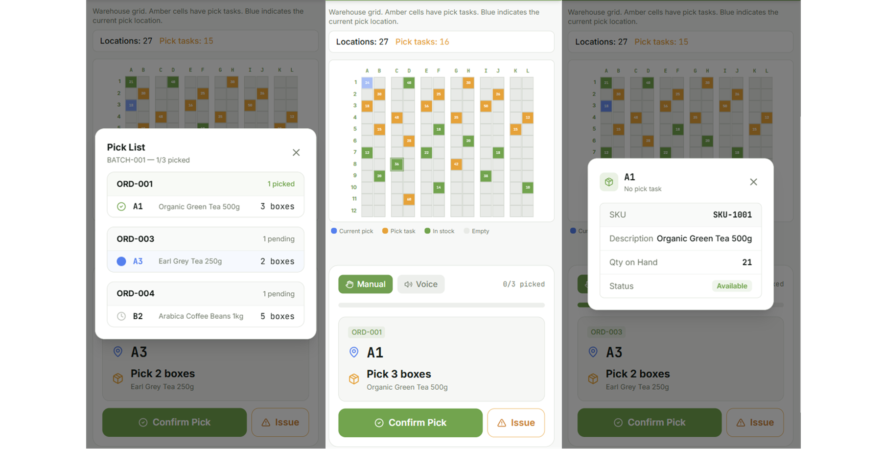 Операторы могут проверить список подбора, а также детальную информацию по каждому месту