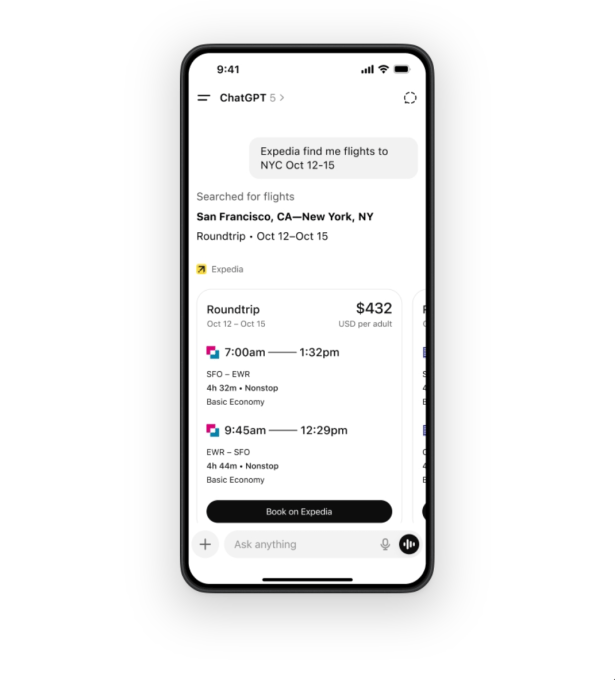 Expedia in ChatGPT