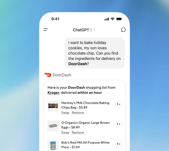 DoorDash in ChatGPT